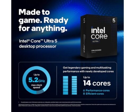⁦מעבד Intel Core Ultra 5 245KF Box 5.2GHz 14 ליבות NPU LGA 1851 באחריות יבואן רשמי 3 שנים⁩ – תמונה ⁦4⁩