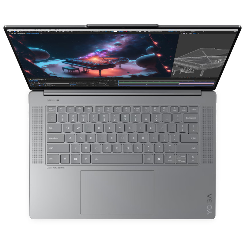 מחשב נייד Lenovo Yoga Slim 7 15 אינטל Ultra 7 32GB 1TB 15.3 אינץ' 2.8K 120Hz מסך מגע Luna Grey באחריות יבואן רשמי – תמונה 3