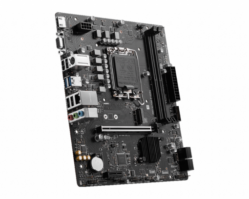 ⁦לוח אם MSI PRO H610M-E DDR5 12/13/14 דור אינטל LGA1700 זיכרון 96GB 2 חריצים באחריות יבואן רשמי⁩ – תמונה ⁦3⁩