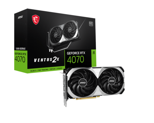 כרטיס מסך MSI GeForce RTX 4070 VENTUS 12GB GDDR6X OC, 5888 ליבות, זיכרון 12GB, רזולוציה 7680x4320, 3 יציאות DisplayPort, באחריות יבואן רשמי