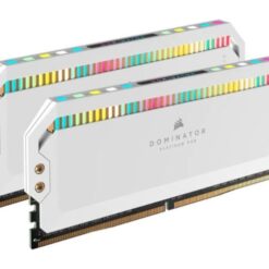 זיכרון למחשב CORSAIR DOMINATOR PLATINUM RGB DDR5 64GB 5200MHz C40 XMP לבן, 2x32GB, באחריות יבואן רשמי 3 שנים