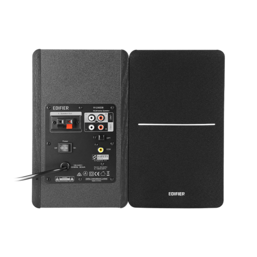 ⁦רמקולים שולחניים Edifier R1280DB שחור 42W Bluetooth אופטי RCA באחריות יבואן רשמי⁩ – תמונה ⁦3⁩