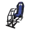 מושב סימולטור למשחקי מירוצים PLAYGAME PRO עור שחור כחול עם חיבורי הגה מלאים באחריות יבואן רשמי