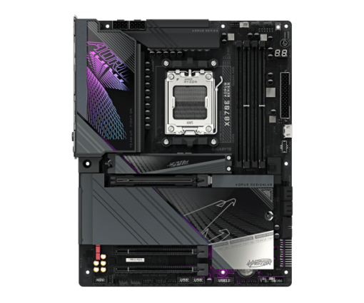 ⁦לוח אם Gigabyte X870E AORUS MASTER AMD AM5 DDR5 WIFI 7 ATX 8600MHz 4 חריצים PCI-E 5.0 באחריות יבואן רשמי 3 שנים⁩ – תמונה ⁦2⁩