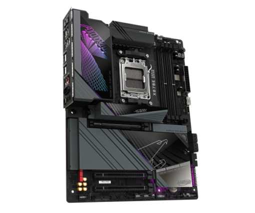 ⁦לוח אם Gigabyte X870E AORUS MASTER AMD AM5 DDR5 WIFI 7 ATX 8600MHz 4 חריצים PCI-E 5.0 באחריות יבואן רשמי 3 שנים⁩ – תמונה ⁦3⁩