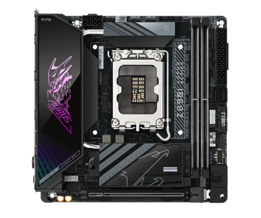 ⁦לוח אם Gigabyte Z890i AORUS ULTRA Mini-ITX WiFi7 DDR5 9200MHz LGA1851 Intel דור 15 באחריות יבואן רשמי 3 שנים⁩ – תמונה ⁦3⁩