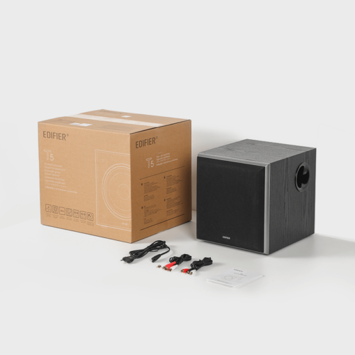 ⁦סאב וופר אקטיבי Edifier T5 שחור 70W RMS תגובת תדר 38Hz-160Hz באחריות יבואן רשמי⁩ – תמונה ⁦3⁩