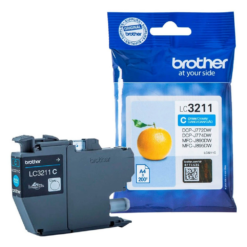 מדפסת הזרקת דיו צבעונית Brother LC-3211C J5720 עם Wi-Fi, מסך LCD, הדפסה דו-צדדית, באחריות יבואן רשמי