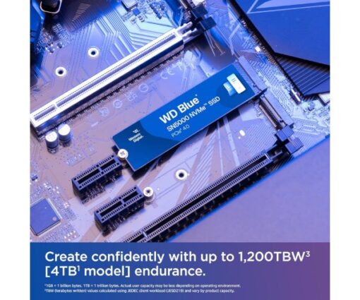 ⁦דיסק SSD פנימי WD Blue 4TB NVMe PCIe 4.0 מהירות 5500/5000MB/s באחריות יבואן רשמי, 5 שנים⁩ – תמונה ⁦4⁩
