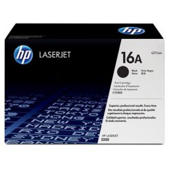 טונר HP 5200 לייזר שחור מקורי Q7516A 12,000 דפים באחריות יבואן רשמי