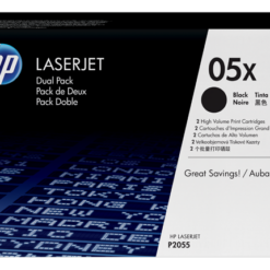 HP P-2055 X טונר שחור מקורי למדפסת לייזר 2 יחידות CE505-XD באחריות יבואן רשמי