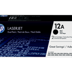 טונר HP LaserJet 1015 Q2612-AF זוג טונרים מקורי שחור 2000 דף באחריות יבואן רשמי