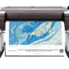 מדפסת HP Designjet T-1700dr 44 אינץ' A0 כפולה מגש הזנה 2 שנות אחריות יבואן רשמי