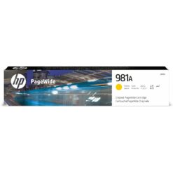 ראש דיו HP 981A צהוב J3M70A - מהירות הדפסה 6000 דפים, טכנולוגיית PageWide, באחריות יבואן רשמי