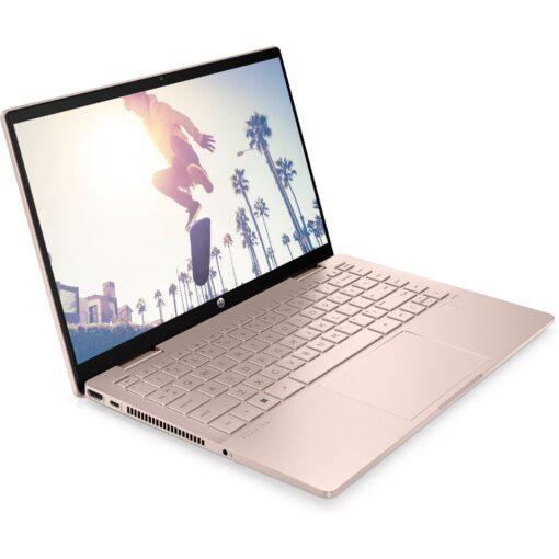 ⁦מחשב נייד HP Pavilion x360 14 מסך מגע FHD Intel Core 5 120U 16GB 1TB SSD WiFi 6E זהב ורוד באחריות יבואן רשמי⁩ – תמונה ⁦3⁩