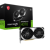 כרטיס מסך MSI GeForce RTX 4070 VENTUS 2X 12GB OC GDDR6X, 5888 ליבות, 2520MHz, זיכרון 12GB, תומך G-SYNC, באחריות יבואן רשמי