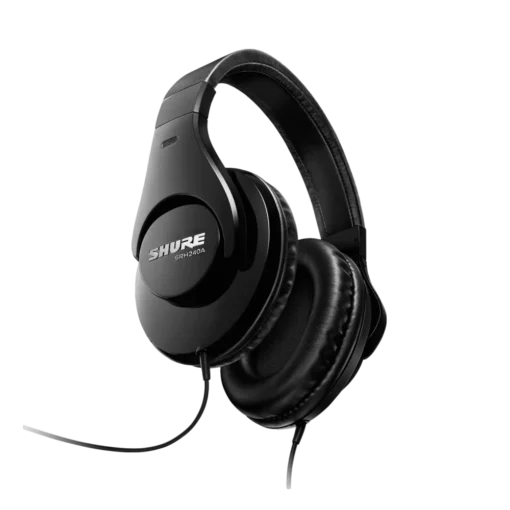 אוזניות Shure SRH240A מקצועיות 40 מ"מ סגורות לאודיו ביתי ומקצועי באחריות יבואן רשמי