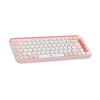 מקלדת אלחוטית Logitech POP KEYS ורודה Bluetooth מכאנית קומפקטית עם מקשי פעולה מותאמים אישית, באחריות יבואן רשמי