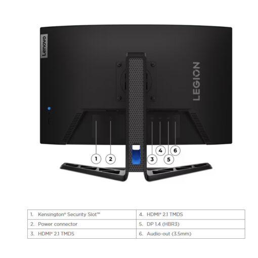 ⁦מסך גיימינג Lenovo Legion 27 אינץ' QHD 180Hz VA שחור באחריות יבואן רשמי⁩ – תמונה ⁦3⁩