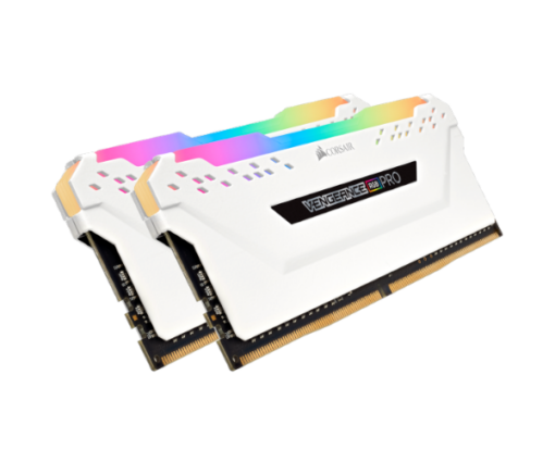 ⁦זכרון קיט CORSAIR RGB PRO White 16GB 2x8 DDR4 3200MHz CL16 באחריות יבואן רשמי לשלוש שנים⁩ – תמונה ⁦3⁩
