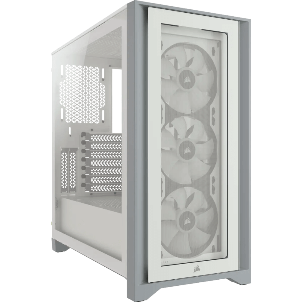 מארז למחשב CORSAIR iCUE 4000X RGB Tempered Glass Mid-Tower ATX- לבן – תמונה 3