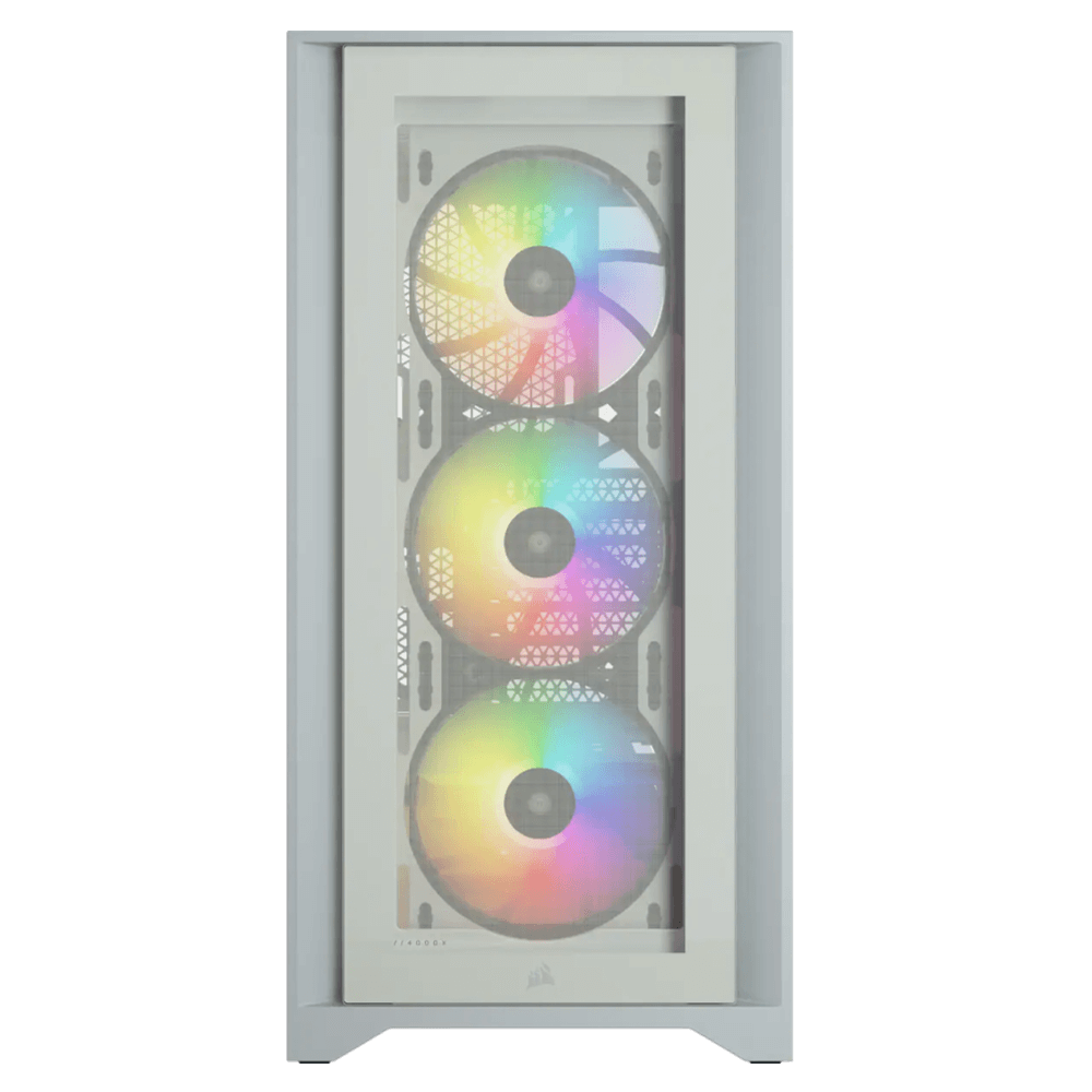 מארז למחשב CORSAIR iCUE 4000X RGB Tempered Glass Mid-Tower ATX- לבן – תמונה 6