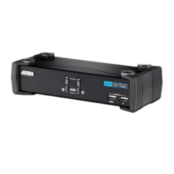 ממתג KVM ATEN 4 יציאות DVI USB 2.0 עם אודיו CS1764A באחריות יבואן רשמי