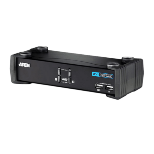 ממתג KVM ATEN 4 יציאות DVI USB 2.0 עם אודיו CS1764A באחריות יבואן רשמי