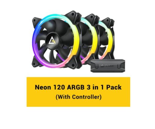 מאווררים למארז ANTEC NEON 120 ARGB שחור 3 יחידות 120 מ"מ Hydro Bearing ARGB באחריות יבואן רשמי