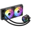 קירור נוזלי ANTEC VORTEX 240 ARGB 280W TDP למעבדי Intel ו-AMD, 2 מאוורררים 120 מ"מ, באחריות יבואן רשמי