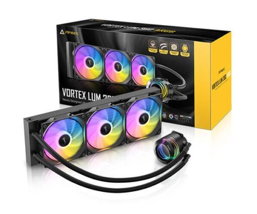 קירור נוזלי ANTEC VORTEX LUM 360 ARGB RGB 3x120mm 280W TDP תואם Intel ו-AMD באחריות יבואן רשמי