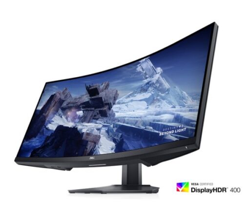 ⁦מסך מחשב קעור DELL 34 אינץ' WQHD 144Hz HDR400 VA FreeSync Pro באחריות יבואן רשמי 3 שנים⁩ – תמונה ⁦4⁩