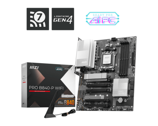 לוח אם MSI PRO B840-P WIFI AM5 DDR5 256GB WiFi 7 Bluetooth 5.4 באחריות יבואן רשמי