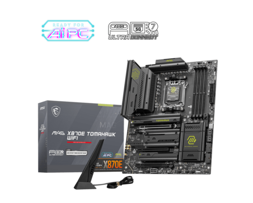 לוח אם MSI MAG X870E TOMAHAWK WIFI AM5 DDR5 WiFi 7 4x M.2 4x SATA III מהיר ויציב באחריות יבואן רשמי