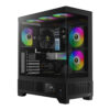 מארז מחשב GAMDIAS ATLAS M1 Mid-Tower ATX Micro-ATX Mini-ITX עם זכוכית מחוסמת ו-3 מאווררי ARGB באחריות יבואן רשמי