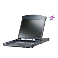 מתג KVM מסך LCD 19 אינץ' ATEN 16 יציאות תומך 256 שרתים באחריות יבואן רשמי 3 שנים