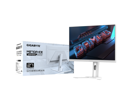 מסך גיימינג Gigabyte M27QA ICE 27 QHD 180Hz 1MS IPS HDR Ready לבן באחריות יבואן רשמי 3 שנים