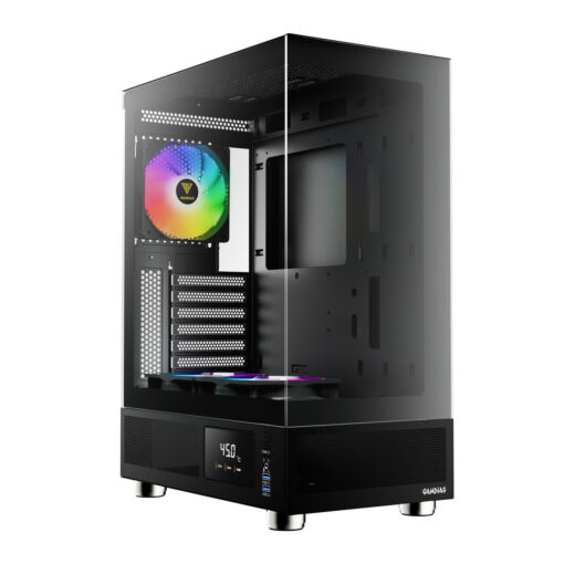 ⁦מארז מחשב GAMDIAS ATLAS E1 Mid-Tower ATX מזכוכית מחוסמת עם 3 מאווררי ARGB באחריות יבואן רשמי⁩ – תמונה ⁦3⁩