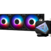 קירור נוזלי MSI MAG CORELIQUID I360 360mm ARGB למעבדים Intel ו-AMD, מהירות משאבה 3400 RPM, תומך בעדכוני 1700/AM5, באחריות יבואן רשמי 3 שנים