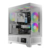 מארז מחשב GAMDIAS ATLAS M1 WHITE Mid-Tower ATX מזכוכית מחוסמת 3 מאווררים ARGB עם צג דיגיטלי באחריות יבואן רשמי