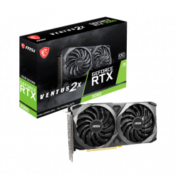 כרטיס מסך MSI GeForce RTX 3060 VENTUS 2X 12GB OC שחור, 12GB GDDR6, 3584 ליבות, 3xDP 1xHDMI, באחריות יבואן רשמי