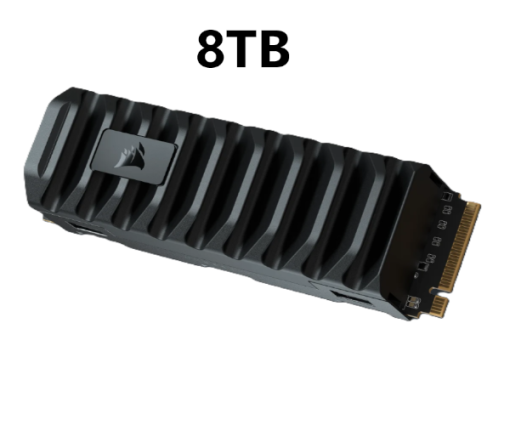 דיסק פנימי Corsair MP600 PRO XT 8TB NVMe Gen4 PCIe 4.0 מהירות 7000MB/s עם רדיאטור, באחריות יבואן רשמי לתקופה של 5 שנים