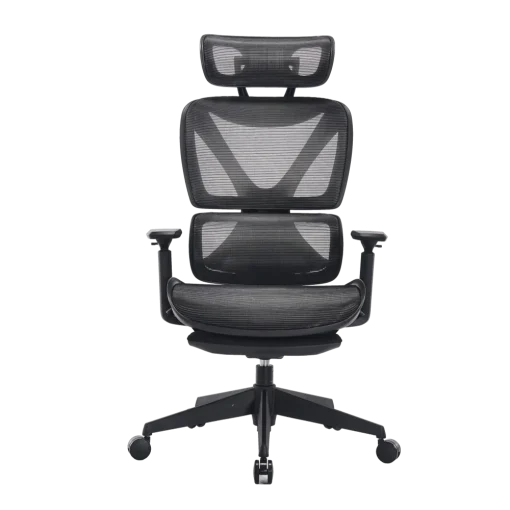 כיסא מנהלים ארגונומי MIRACASE MWMS200 שחור כתום עם הדום רגליים נשלף באחריות יבואן רשמי