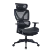 כיסא מנהלים ארגונומי MIRACASE MWMS200 שחור אפור עם הדום רגליים נשלף באחריות יבואן רשמי