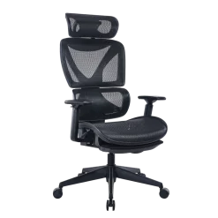 כיסא מנהלים ארגונומי MIRACASE MWMS200 שחור אפור עם הדום רגליים נשלף באחריות יבואן רשמי