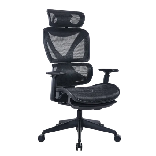כיסא מנהלים ארגונומי MIRACASE MWMS200 שחור אפור עם הדום רגליים נשלף באחריות יבואן רשמי
