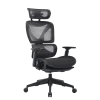 כיסא מנהלים ארגונומי MIRACASE MWMS200 שחור אפור כהה עם רשת נושמת מנגנון איזון משקל ידיות 3D מתכווננות והדום רגליים נשלף באחריות יבואן רשמי
