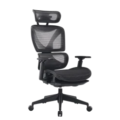 כיסא מנהלים ארגונומי MIRACASE MWMS200 שחור אפור כהה עם רשת נושמת מנגנון איזון משקל ידיות 3D מתכווננות והדום רגליים נשלף באחריות יבואן רשמי