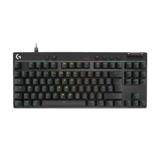 מקלדת גיימינג Logitech PRO X TKL RAPID שחור מתגים אנלוגיים LINEAR RGB מהירה 35G באחריות יבואן רשמי