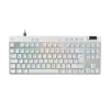 מקלדת גיימינג Logitech PRO X TKL RAPID לבן מתגים LINEAR RGB מקצועית באחריות יבואן רשמי